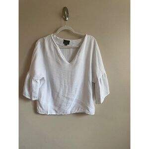 Lumiere White shirt with bell sleeves medium
